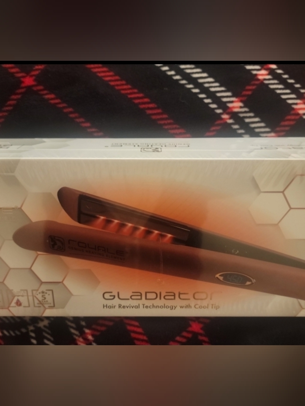 Royale Gladiator Luxury hair straightener  rose gold brand new sealed in plastic